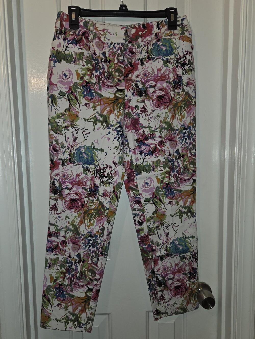 Liz Claiborne Women's Floral Abstract Ankle Pants.  Size 6